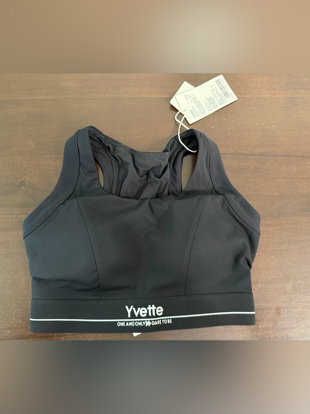 NWT Yvette Black High-Impact Sports Bra Mesh Back Women’s XS+ Fuller Cup
